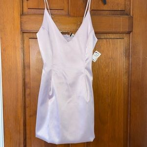 Satin lilac mini dress from Akira- new with tags